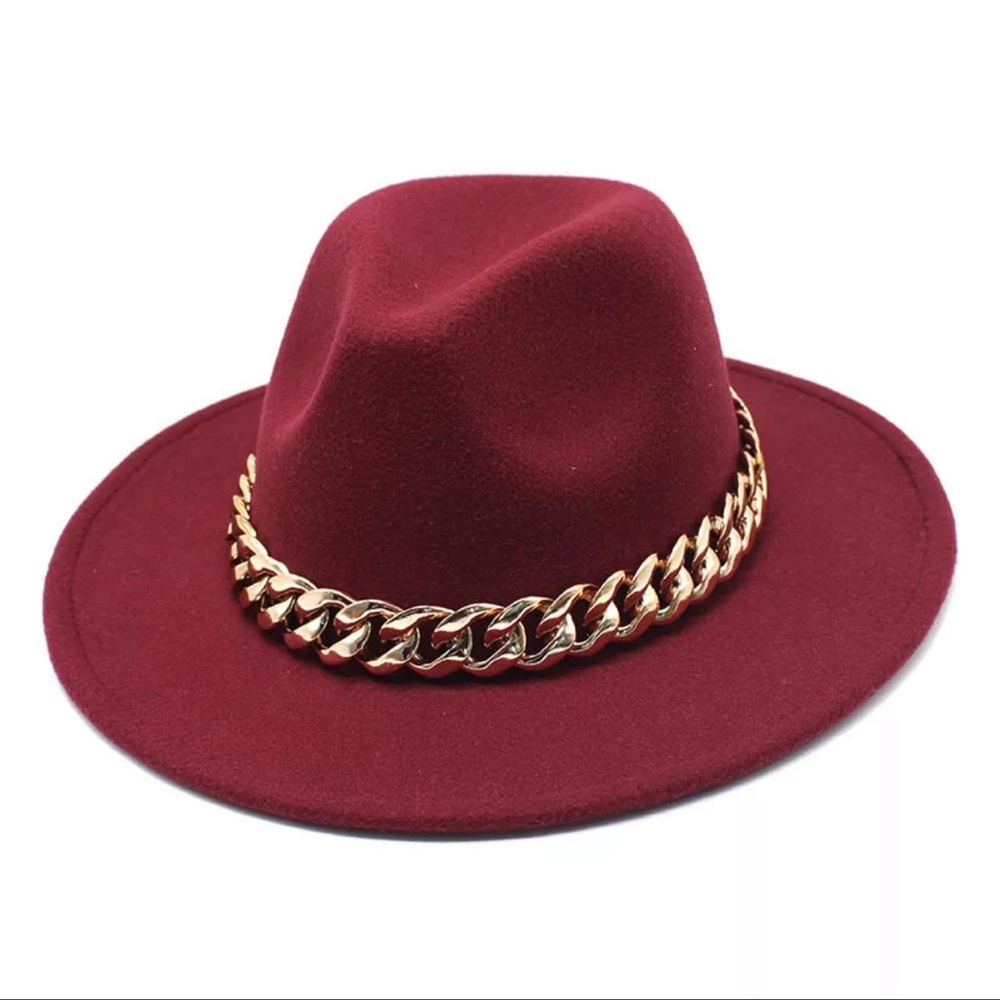 Chain Link Fidora Hat ✨ - Picture 3 of 7